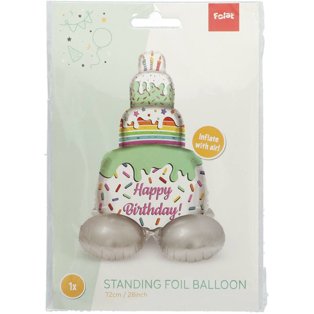 Helium Ballon Taart Leeg 72cm