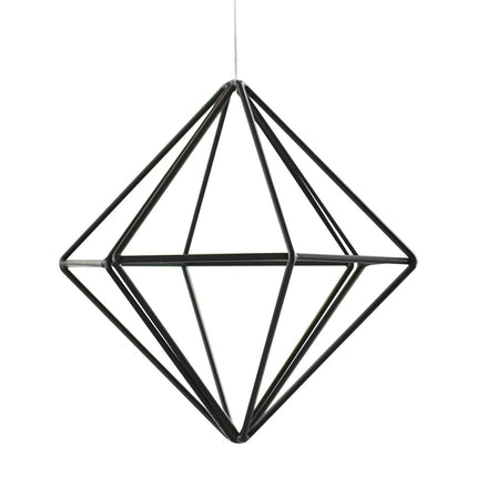 Zwarte Hangdecoratie Diamant Metaal 15cm