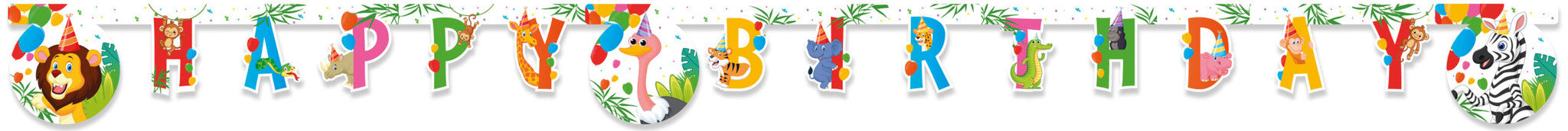 Jungle Dieren Happy Birthday Letterslinger