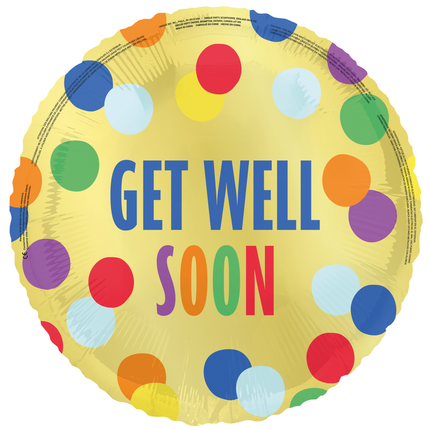 Get Well Soon Helium Ballon Gekleurd 45cm