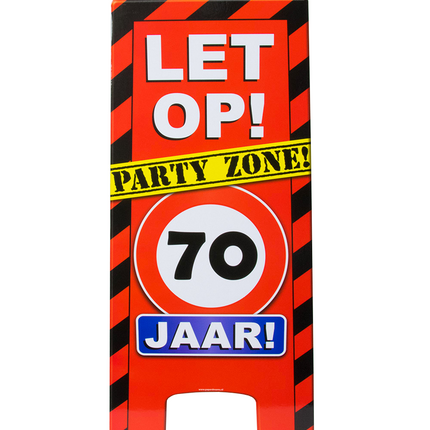 Warning Sign 70 Jaar 62,5cm