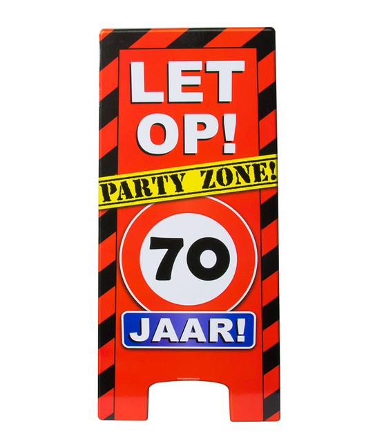 Warning Sign 70 Jaar 62,5cm