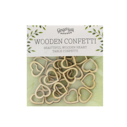 Confetti Hartjes Hout 2cm 25st