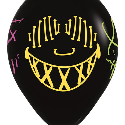 Ballonnen Masks Neon Ink Black 30cm 25st