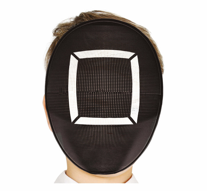 Zwart Masker Wit Vierkant