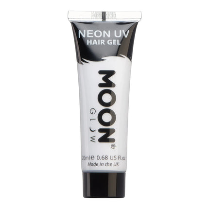 Moon Glow Neon UV Hair Gel White 20ml