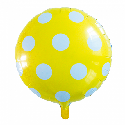 Helium Ballon Stippen Geel 45cm leeg