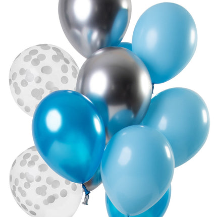 Blauwe Ballonnen Set 30cm 12st