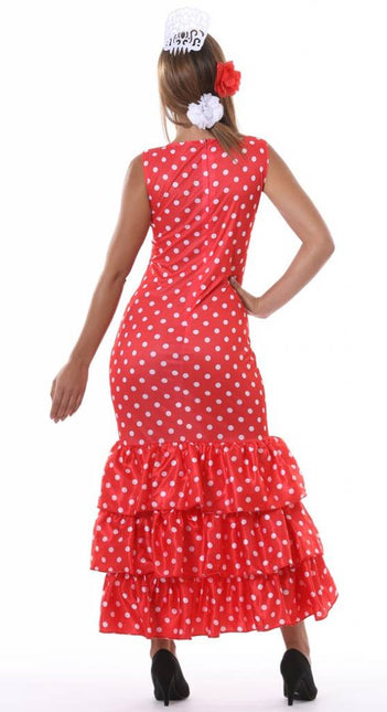 Spaanse Jurk Flamenco Rood