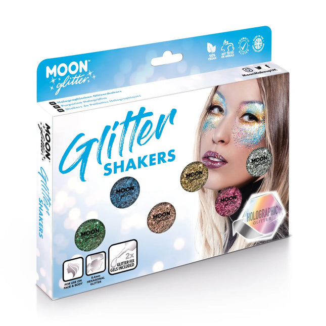 Moon Glitter Holographic Glitter Shakers Gold 5g