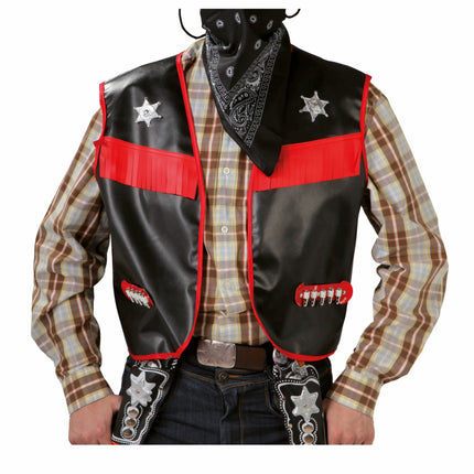 Zwart Cowboy Vest