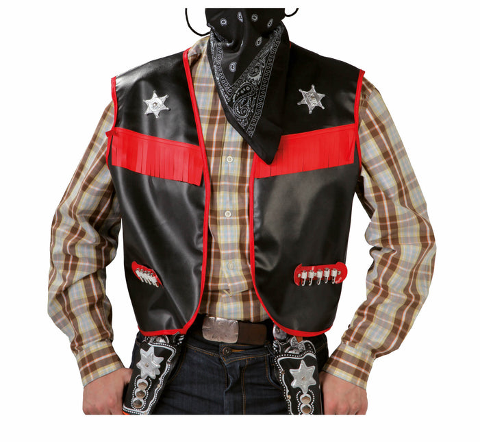 Zwart Cowboy Vest