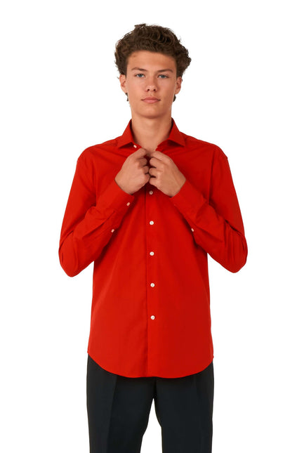 Rood Overhemd Jongen Tiener OppoSuits