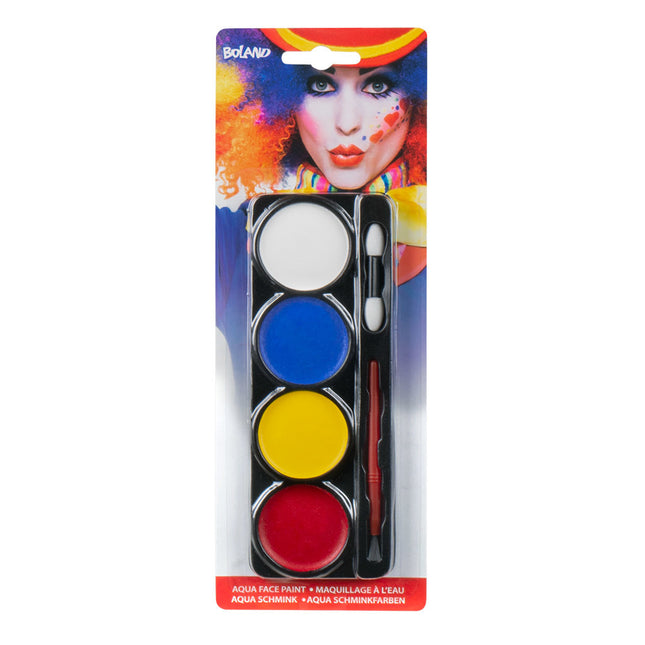 Clown Make Up Set Waterbasis 6 delig