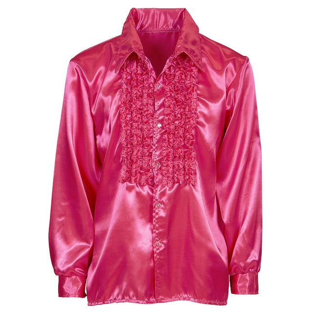 Disco 70S Blouse Roze Heren