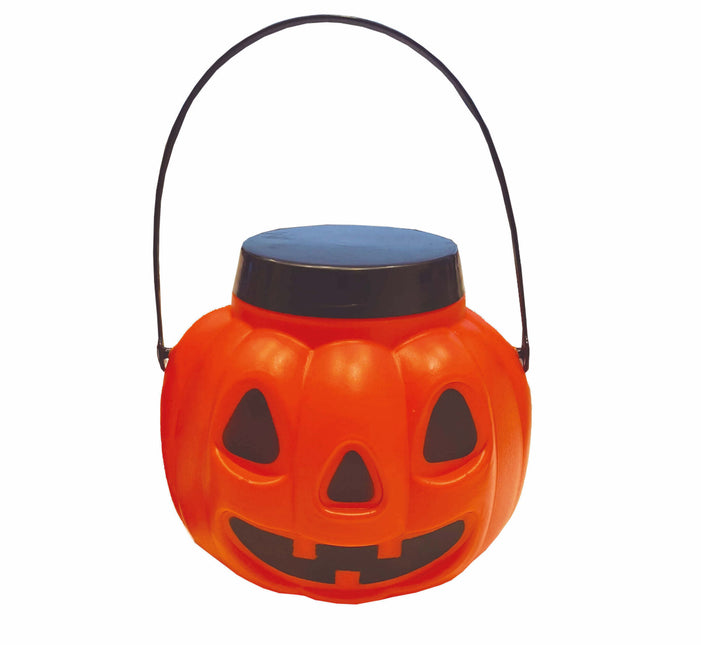 Halloween Snoep Emmer Pompoen Deksel 15cm