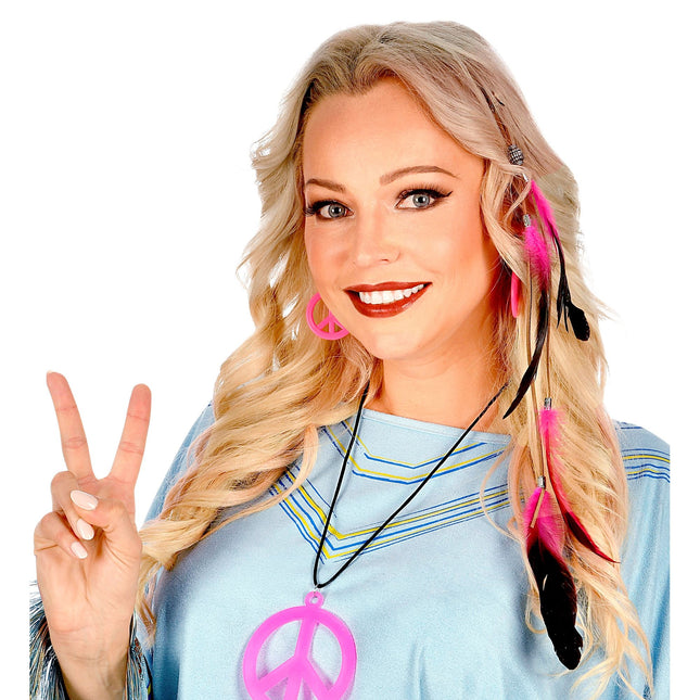 Hippie 60S Haarclip Roze