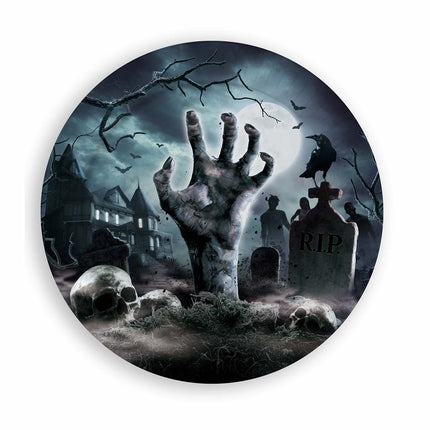 Halloween Borden Kerkhof 23cm 6st