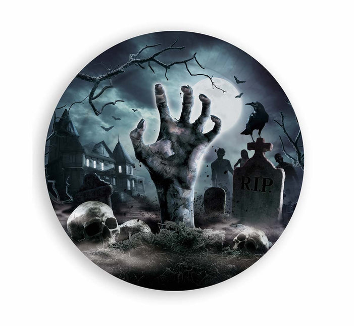 Halloween Borden Kerkhof 23cm 6st