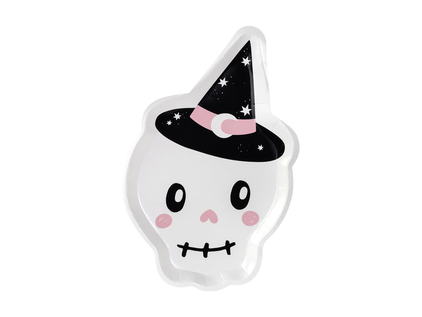 Halloween Borden Doodshoofd 27cm 6st