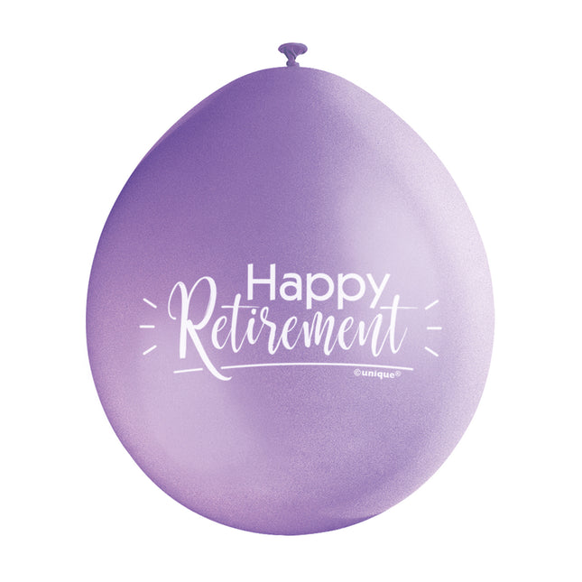 Ballonnen Happy Retirement 28cm 10st