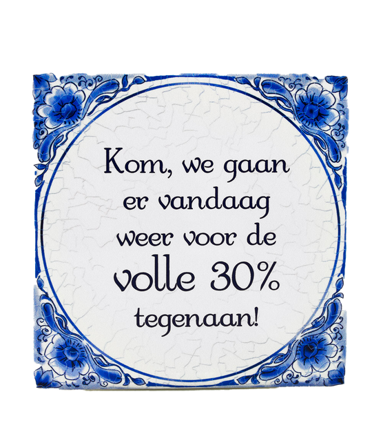 Delfts Blauw Tegel 30% 14,5cm