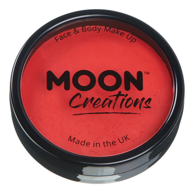 Moon Creations Pro Face Paint Cake Pots Bright Red 36g