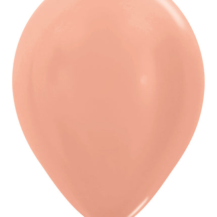 Ballonnen Metallic Rose Gold 30cm 12st