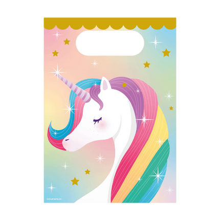 Unicorn Uitdeelzakjes Gekleurd 6st