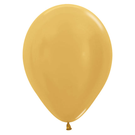 Ballonnen Metallic Gold 23cm 50st