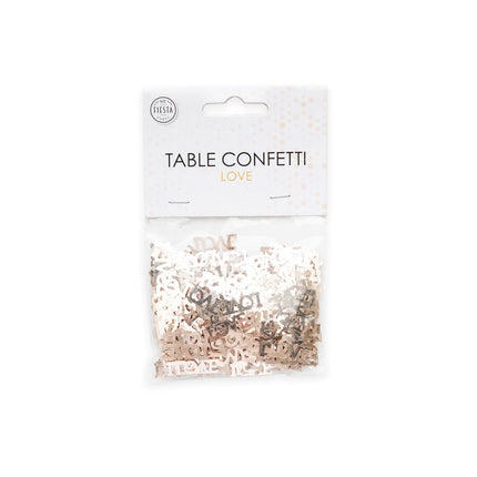 Tafelconfetti Love Rose Goud