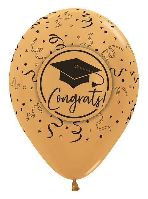 Ballonnen Congrats Graduation Mix 30cm 25st