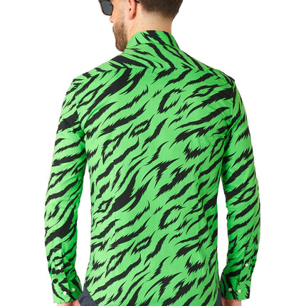 Tijger Groen Overhemd Heren OppoSuits