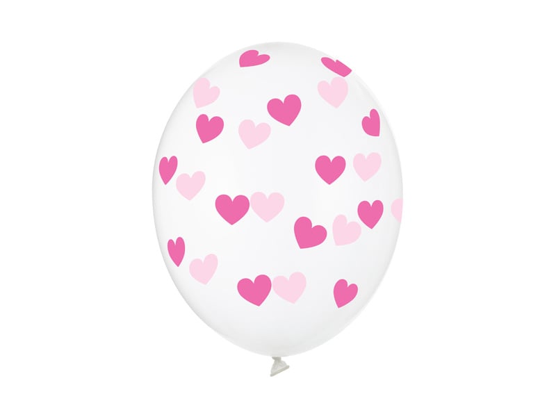 Doorzichtige Ballonnen Roze Hartjes