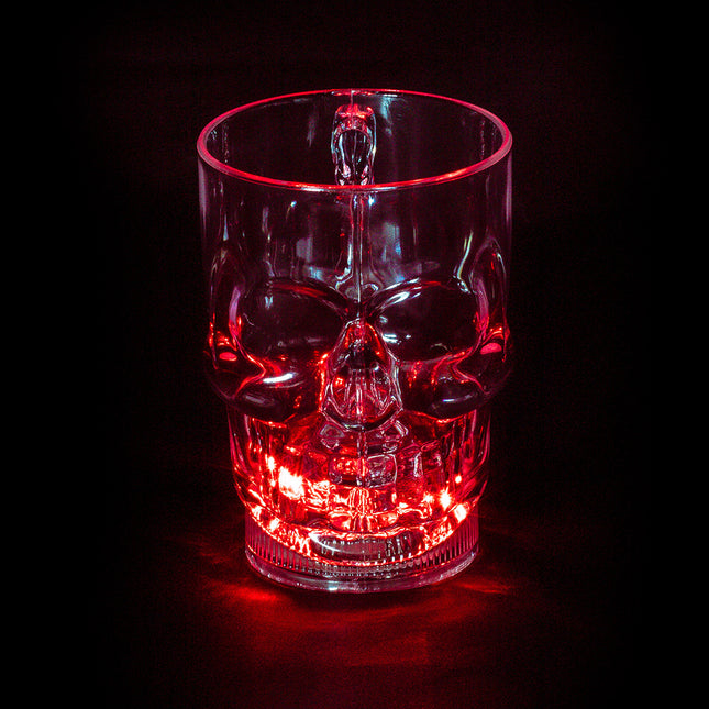 Halloween Oplichtend Glas Schedel 400ml