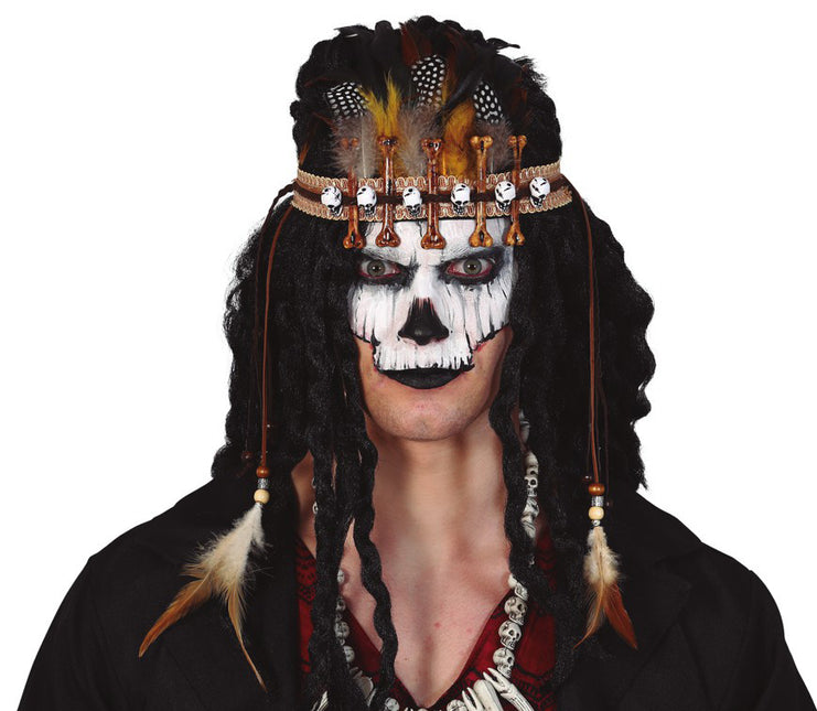 Halloween Haarband Voodoo Veren