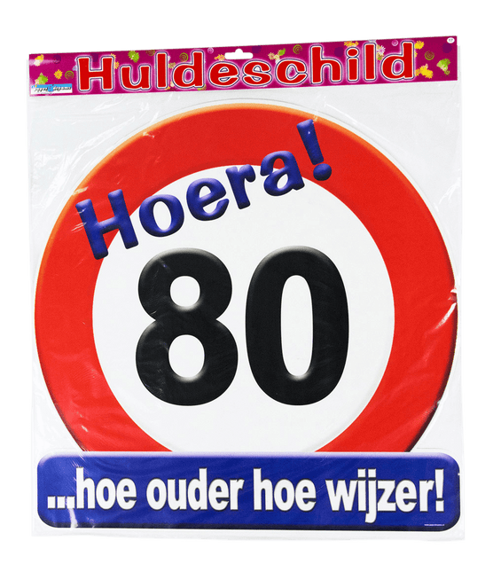 Deurbord 80 Jaar Verkeersbord 50cm