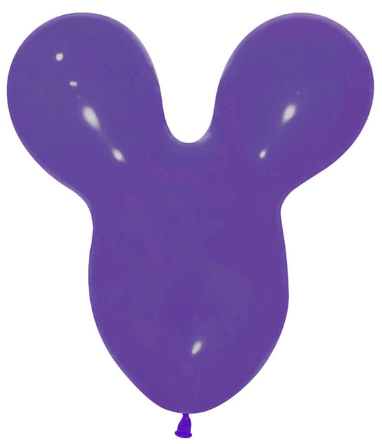 Ballonnen Mouse Head Violet 25st