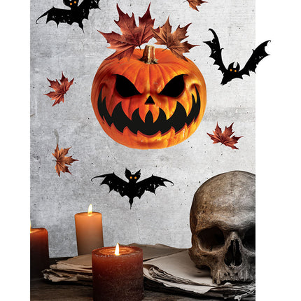 Halloween Raamdecoratie Pompoen 70cm