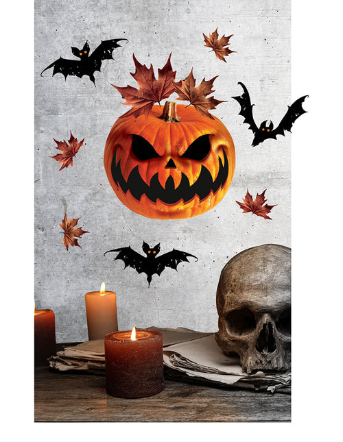 Halloween Raamdecoratie Pompoen 70cm