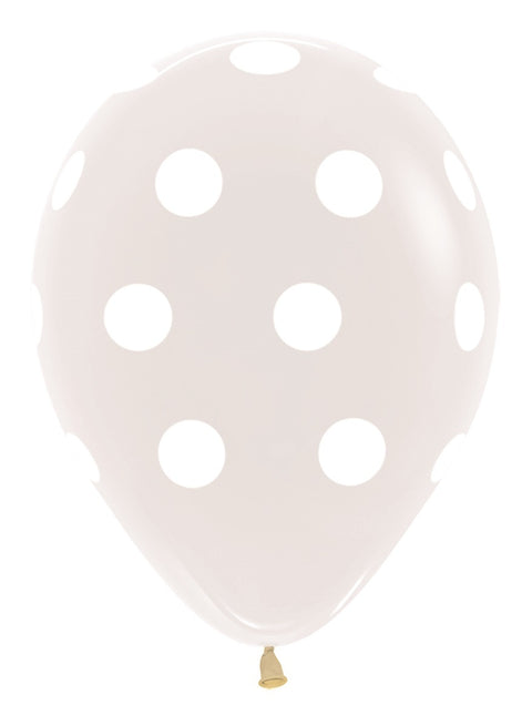 Ballonnen Polka Dots Clear 30cm 25st