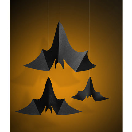 Halloween Hangdecoratie Vleermuis Set 31-47cm 3 delig