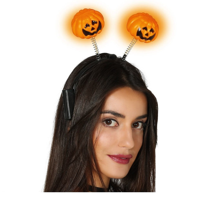 Halloween Haarband Pompoenen met Licht