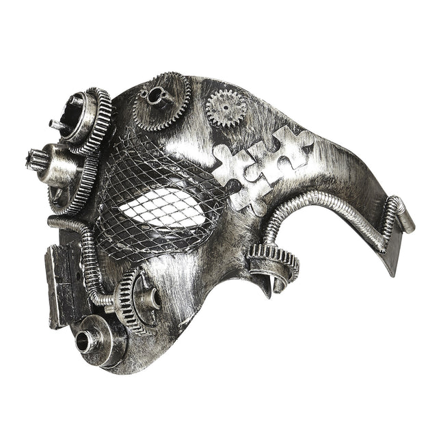 Steampunk Masker Zilver