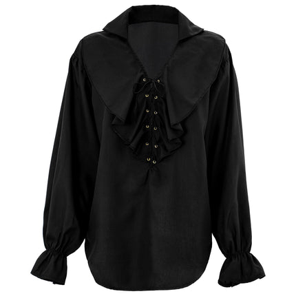 Zwarte Blouse Dames Piraten/Renaissance