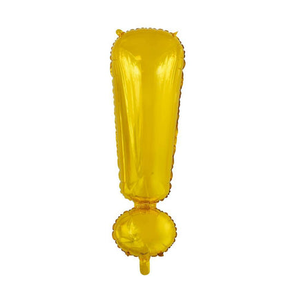 Folie Ballon Uitroepteken ! Goud XL 102cm leeg