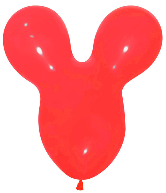 Ballonnen Mouse Head Red 25st