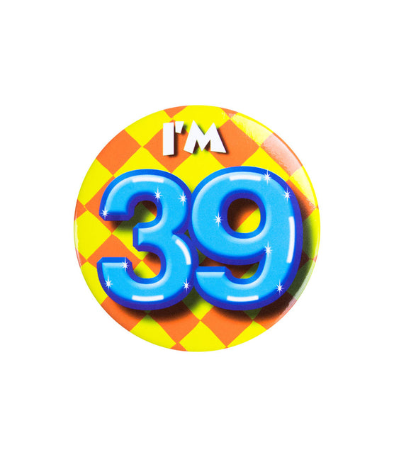 I'm 39 Button 39 Jaar 5,5cm