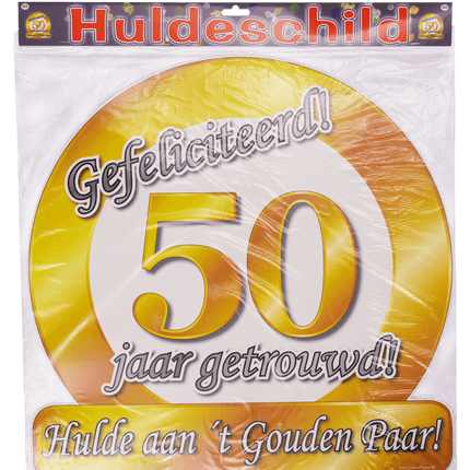 Deurbord 50 Jaar Getrouwd 50cm