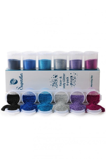 Gekleurde Glitters 6st